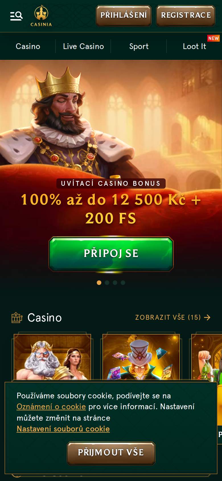 Casinia — domovská stránka