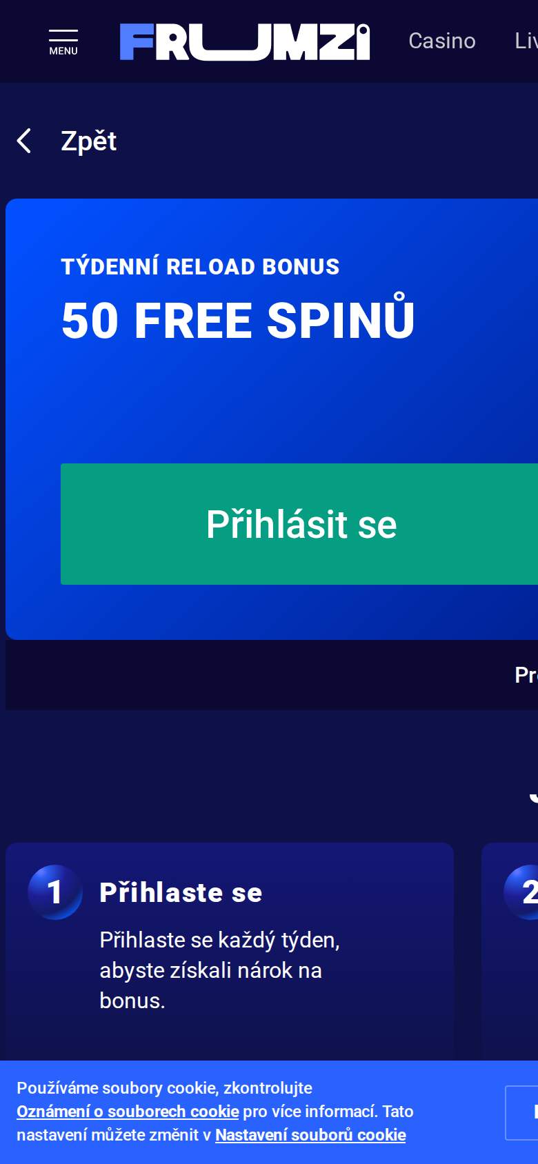 Frumzi — akční stránka