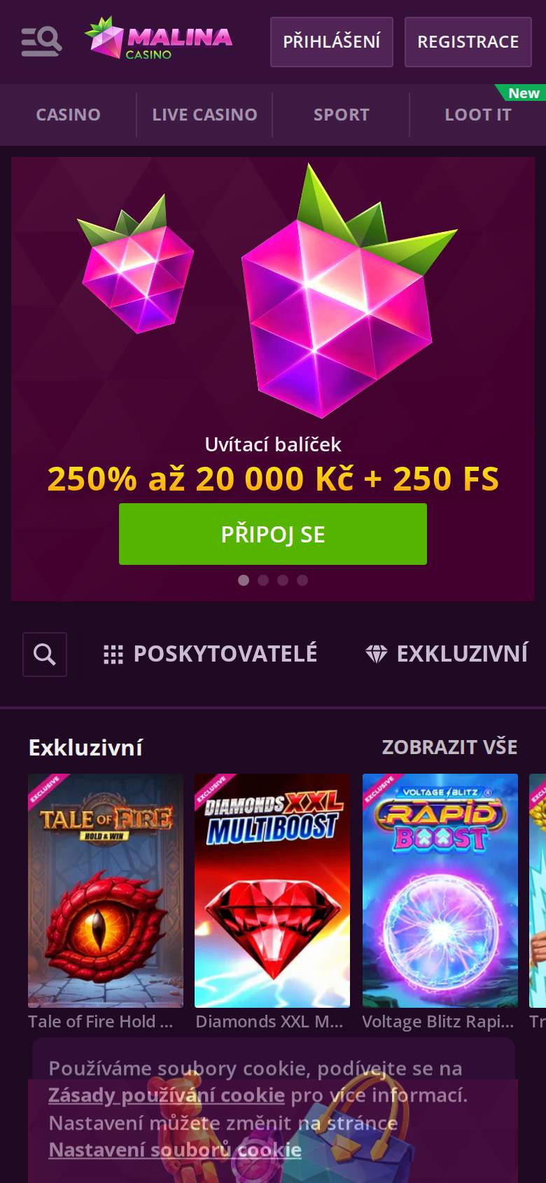 Malina — domovská stránka