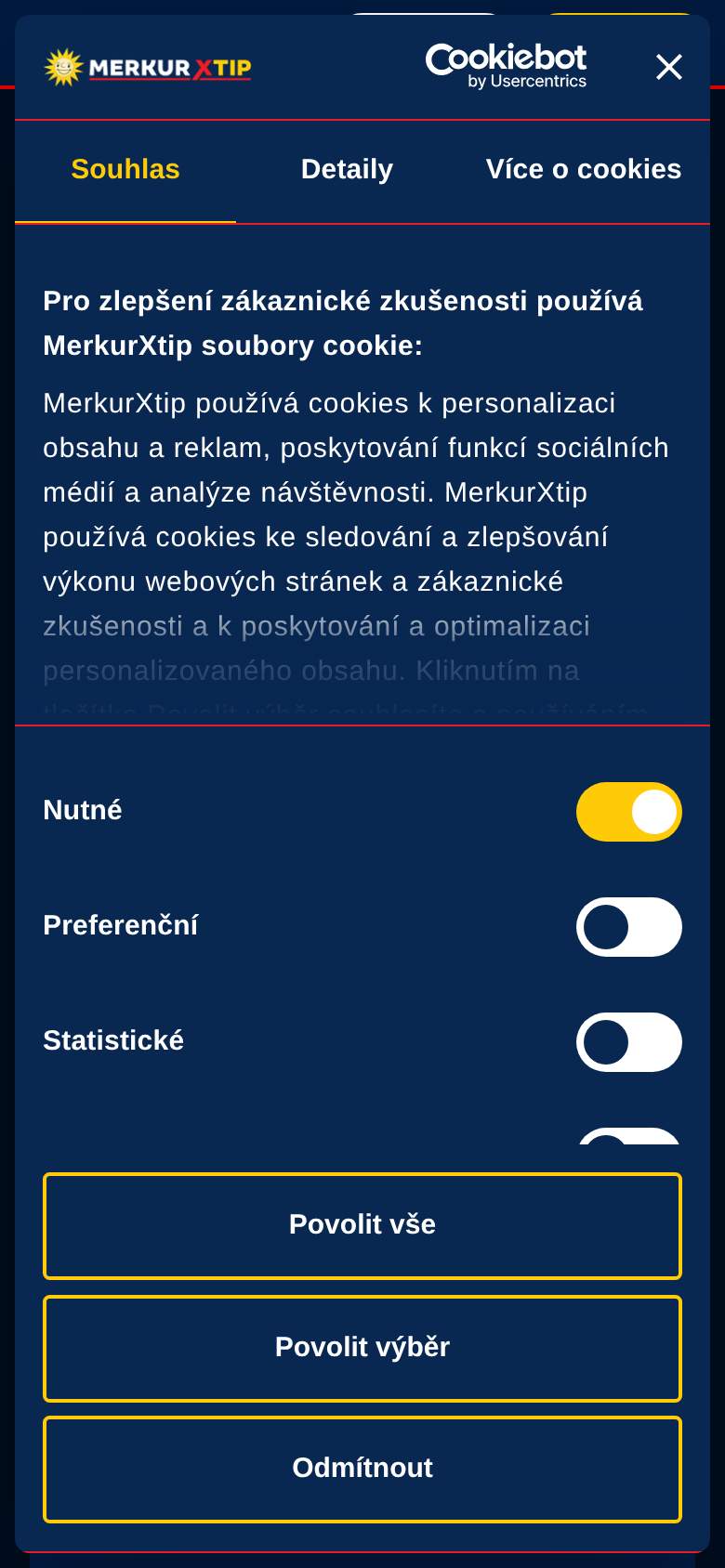 Merkur — registrace